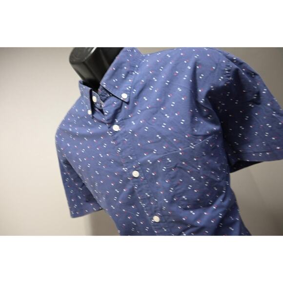 J. Crew Other - J Crew Slim Fit Dress Shirt Blue Casual Short Sleeve Pocket Mens Sz XL